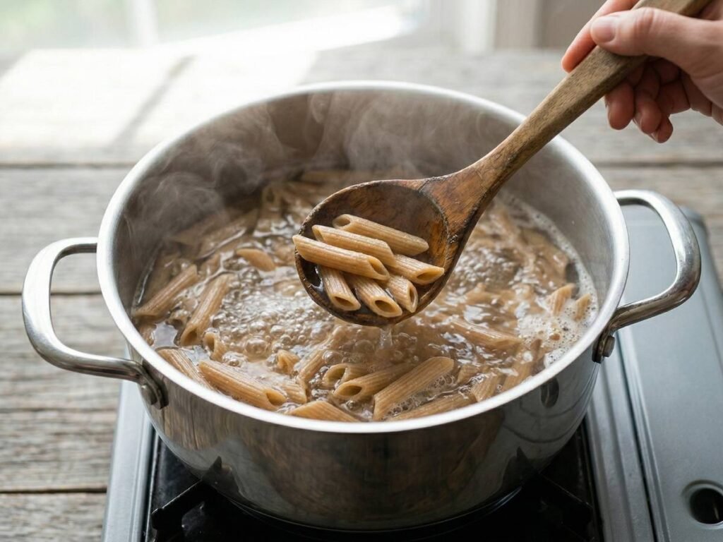 Asparagus Mushroom Red Pepper Pasta - Quick Creamy Recipe!