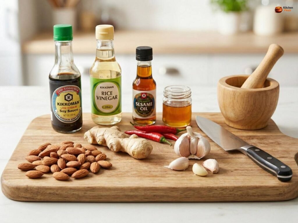 Chopped Almonds Asian Sauce Recipe