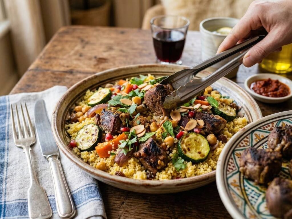 French Couscous Recipe with Zucchini and Lamb Easy Dinner
