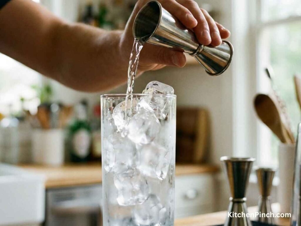 Vodka and Ginger Ale Recipe: 2-Ingredient Cocktail: mixing vodka