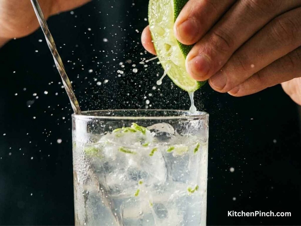 Vodka and Ginger Ale Recipe: 2-Ingredient Cocktail: mixing lemon