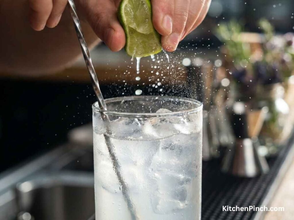Vodka and Ginger Ale Recipe: 2-Ingredient Cocktail: mixing lemon juice